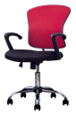 Silla Secretarial [NF-818ABLACK/RED] con Brazos en malla.