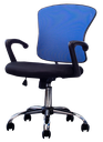 Silla Secretarial [NF-818ABLACK/BLUE] con Brazos en malla.