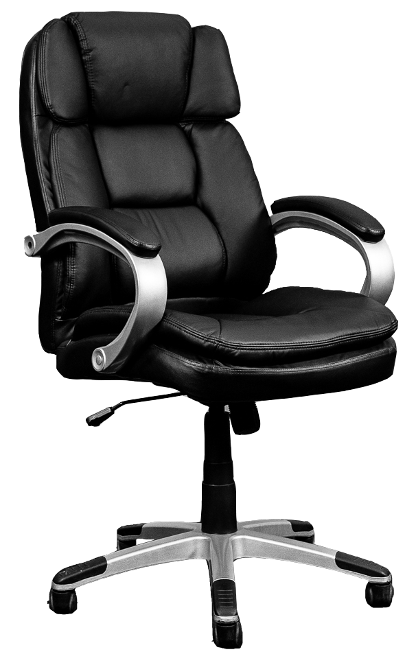 Silla Ejecutiva [NF-3256] con Brazos en vinilpiel Negro 