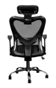 Silla Ejecutiva [YJ6607] con Brazos en vinil en malla negro. 