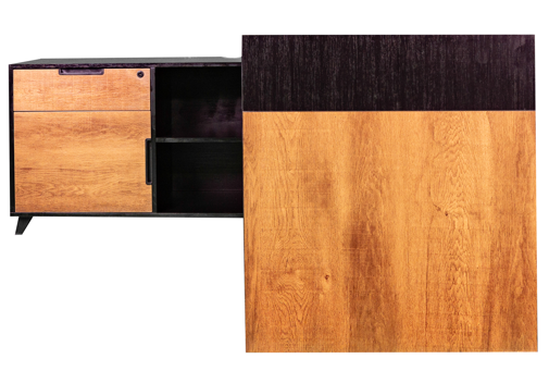 Escritorio en L [OZ-1907-14] con cajonera. 