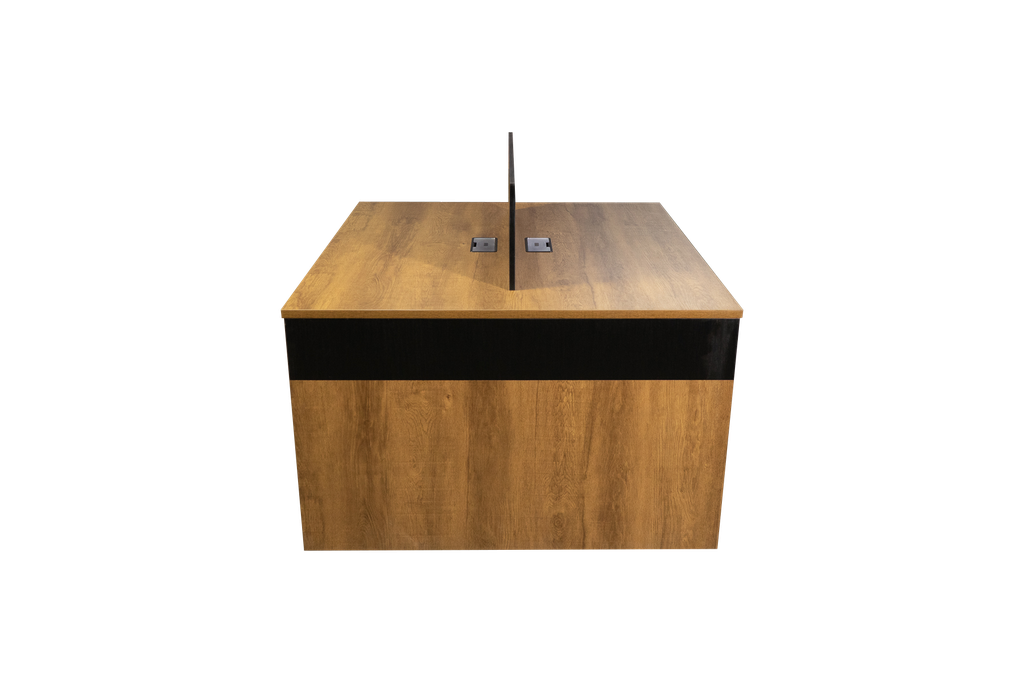 Estacion  de trabajo para 2 personas  con cajonera con llave.