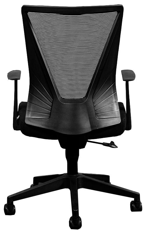 Silla Secretarial [HT-7068BEX] respaldo en malla con brazos.