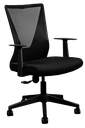 Silla Secretarial [HT-7068BEX] respaldo en malla con brazos.