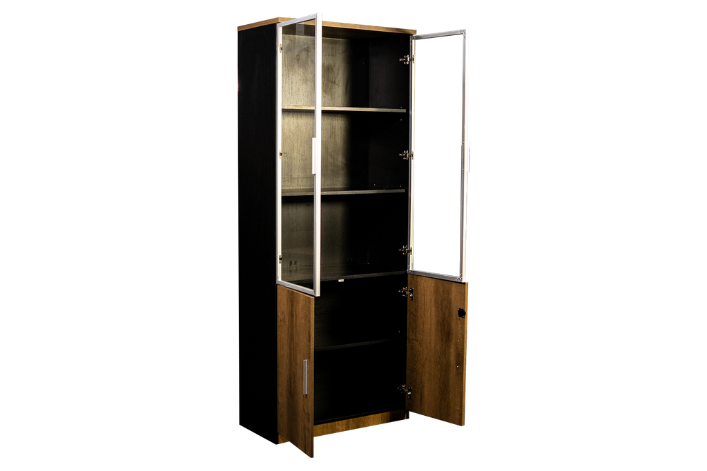 Gabinete con puertas de vidrio