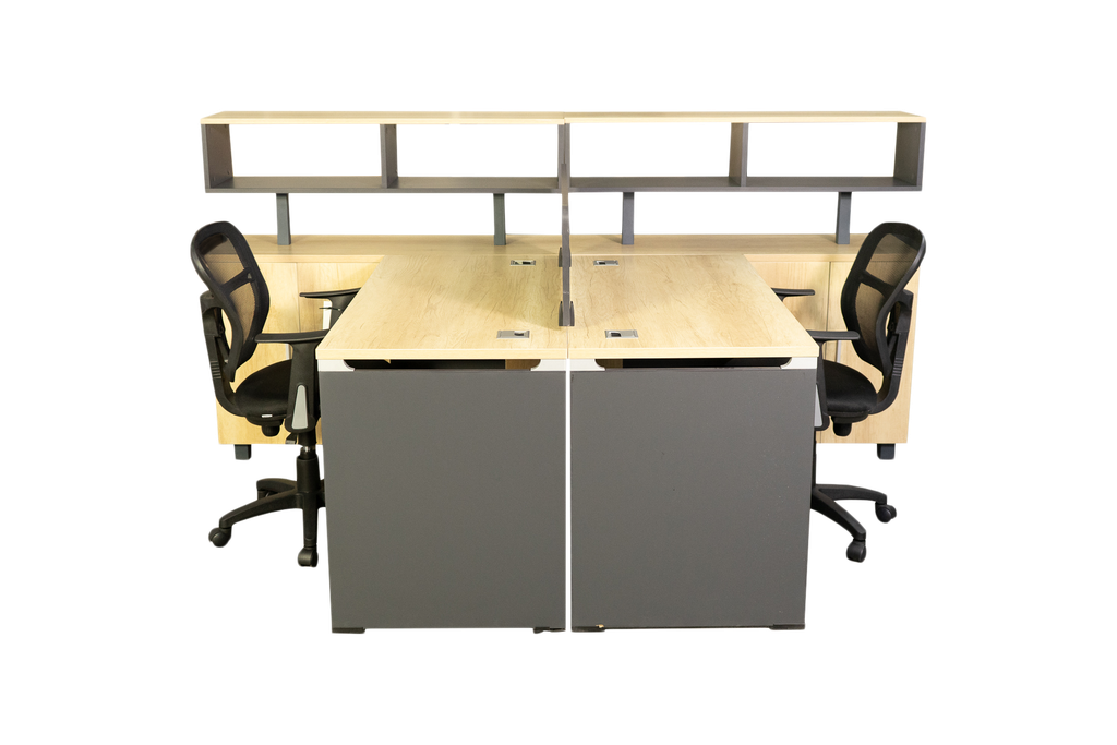 Escritorio en L con cajonera.