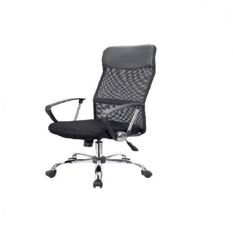 Silla Secretarial respaldo en malla con brazos.