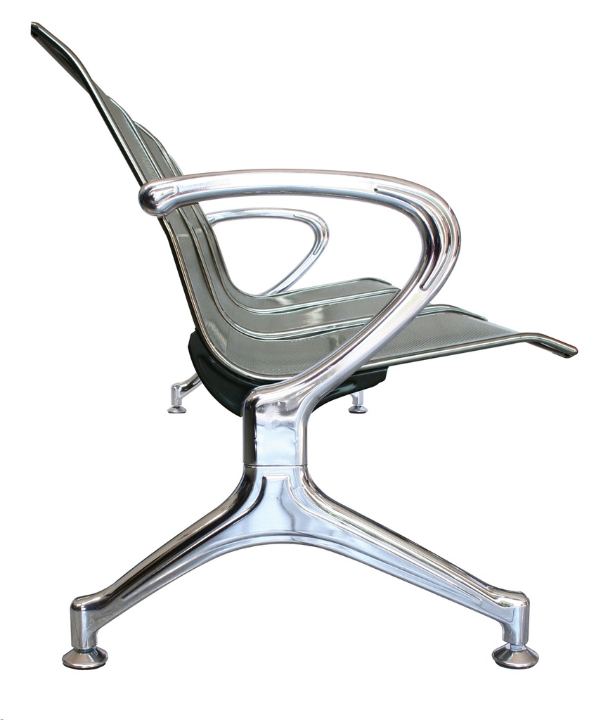 Banca de espera para 3 personas metálica