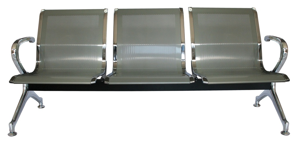 Banca de espera para 3 personas metálica