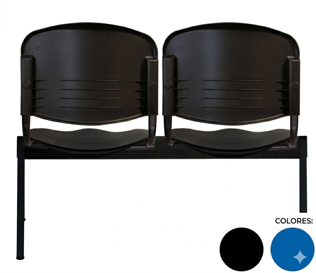 Banca visita para 2 personas en polipropileno