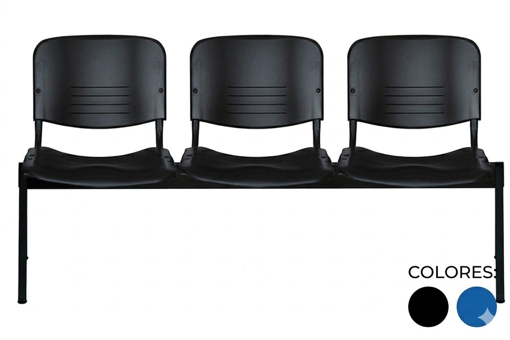 Banca visita para 3 personas en polipropileno