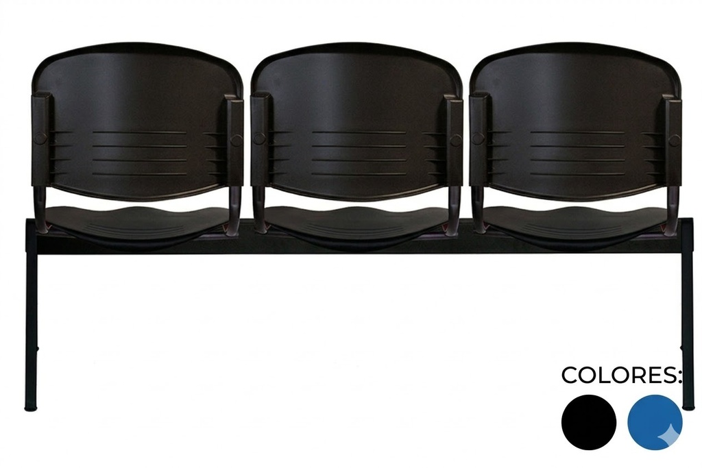 Banca visita para 3 personas en polipropileno
