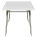 Mesa de centro rectangular Brooklyn cubierta de melamina Color blanco medidas de 42”x24”x 17”