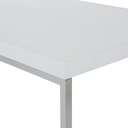 Mesa de centro wallstreet con marco cromado Cubierta en color blanco en melamina medidas de 44” x 22” x 15”  