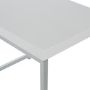 Mesa esquinera wallstreet con marco cromado Cubierta en color blanco en melamina medidas de 22” x 15” x 18” 