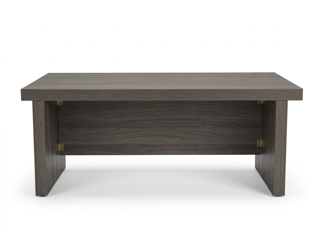 Mesa de centro color gris en melamina dimensiones de 47.24" de largo x 23.62" de ancho x 17.71" de alto