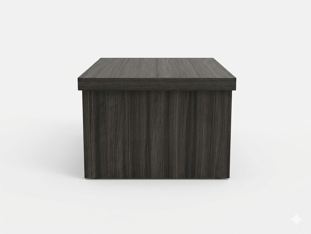 Mesa de centro color gris en melamina dimensiones de 47.24" de largo x 23.62" de ancho x 17.71" de alto