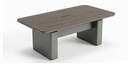 Mesa de sala de juntas rectangular color gris con dimensiones de 70.86" de largo x 39.37" de ancho x 29.52" de alto para 4-6 personas