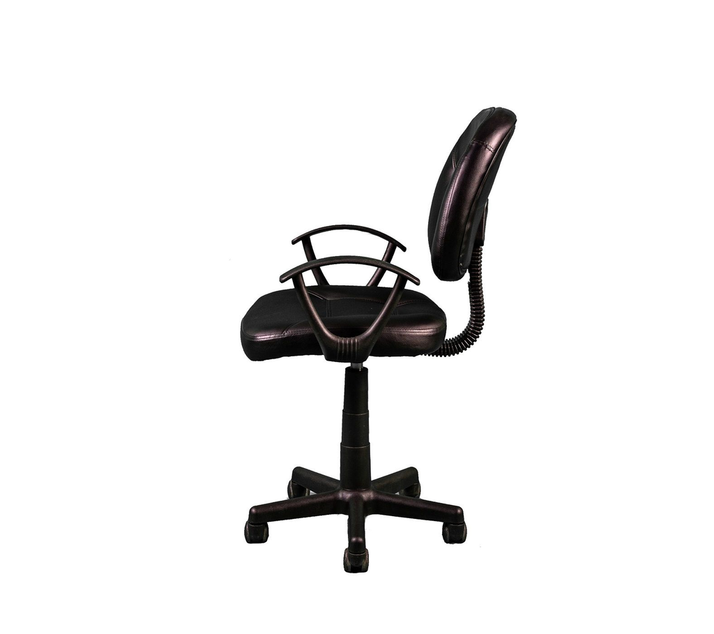 Silla Secretarial con Brazos en Vinilpiel Negro 