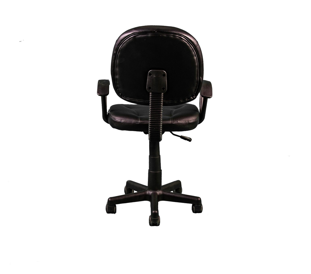 Silla Secretarial con Brazos en Vinilpiel Negro 