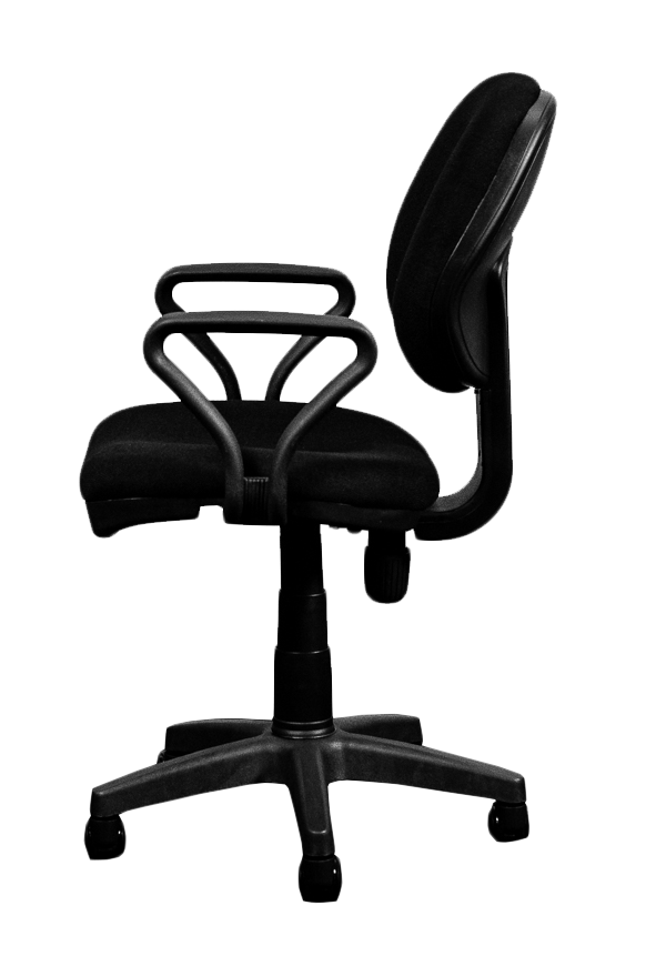 SP-631WL Silla secretarial con brazos en tela color negro linea AJN™