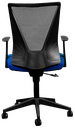 Silla Secretarial [HT-7068BEXBL] respaldo en malla con brazos.