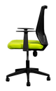 Silla Secretarial [HT-7068BEXGREEN] respaldo en malla con brazos.
