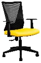Silla Secretarial [HT-7068BEXYW] respaldo en malla con brazos.