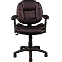 Silla Secretarial color negro con brazos en vinilpiel