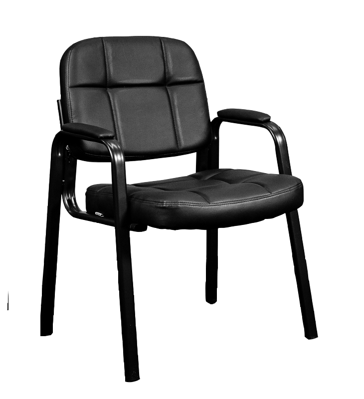 Silla de visita color negro respaldo y asiento en vinilpiel AJN Furniture™
