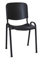 [NOVAISO]NOVAISO SILLA FIJA DE VISITA EN POLIPROPILENO EN COLOR NEGRO CON ESTRUCTURA METALICA