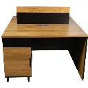 Estacion  de trabajo para 2 personas  con cajonera con llave.