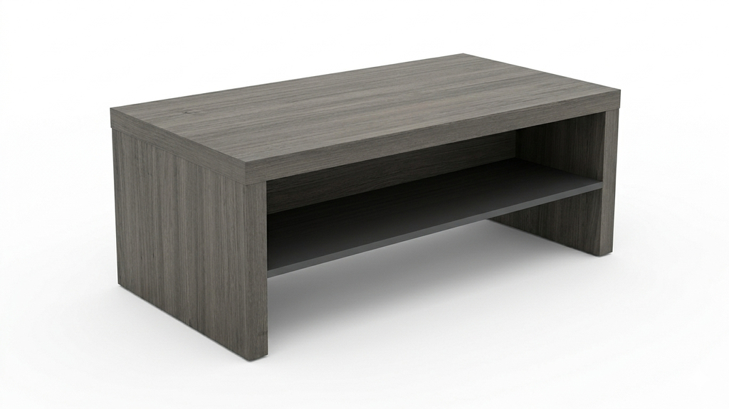 Mesa de centro color gris en melamina dimensiones de 47.24" de largo x 23.62" de ancho x 17.71" de alto