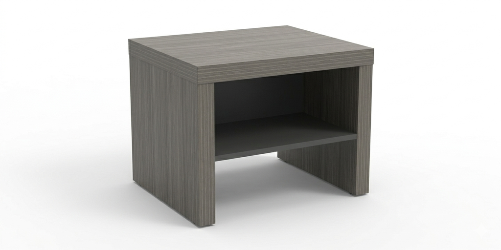 Mesa auxiliar color gris en melamina AJN Furniture™  Medidas: 60cm largo x 60cm ancho x 40cm alto