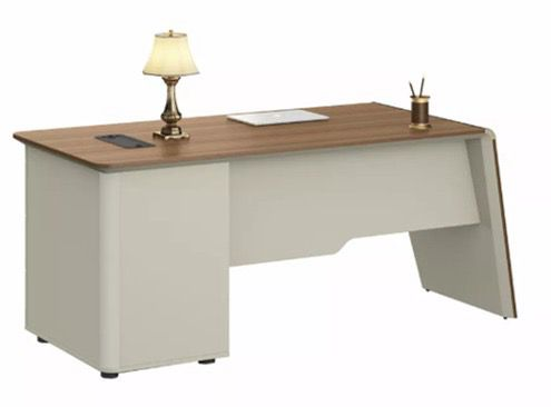 [DG15-D0218]Escritorio rectangular con sistema para llave color Australian oak/ Ash gray medidas de 70”de largo x 31”de ancho x 29.5” alto