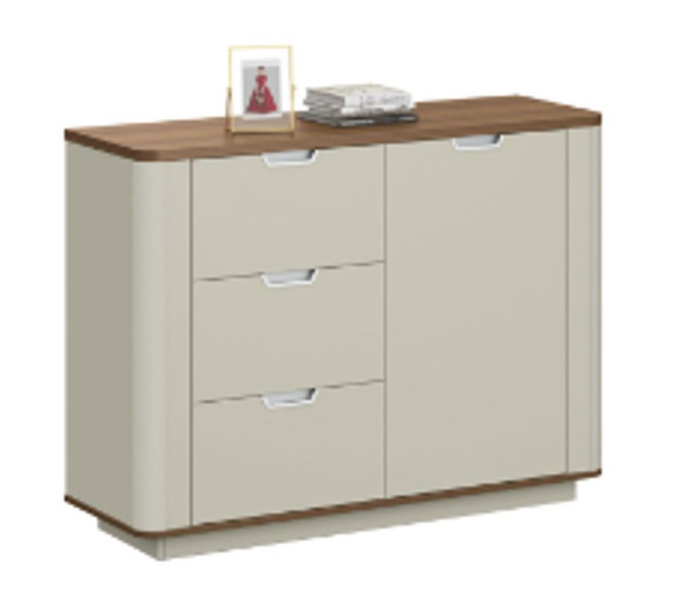 [DG15-S0212]Gabinete bajo con cajoneras con sistema para llave color Australian oak/ ash gray medidas de 47” largo x  16” fondo x 36” de alto .