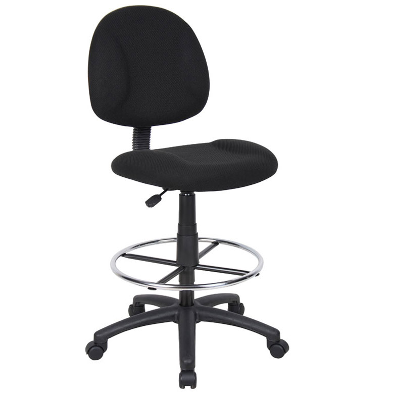[B1615-BK]Boss Silla de dibujo ergonómica ajustable sin brazos, color negro