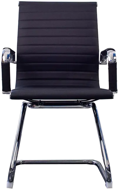 Silla de visita respaldo y asiento en vinilpiel.