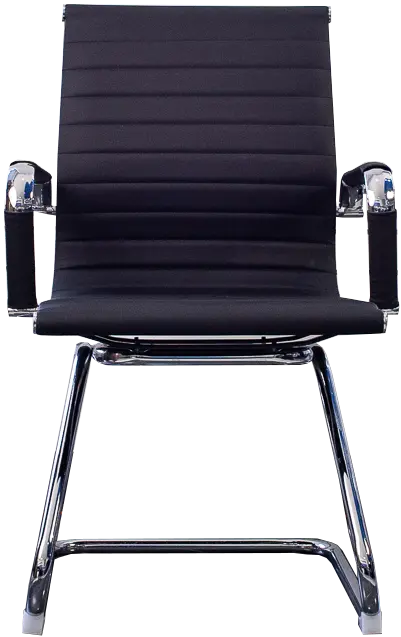 Silla de visita respaldo y asiento en vinilpiel.