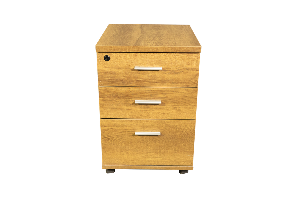 Pedestal movible en tono café roble con negro AJN Furniture Medidas: 40cm largo x 44cm ancho x 61cm alto