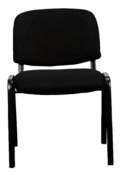 Silla de visita color negro respaldo y asiento en tela