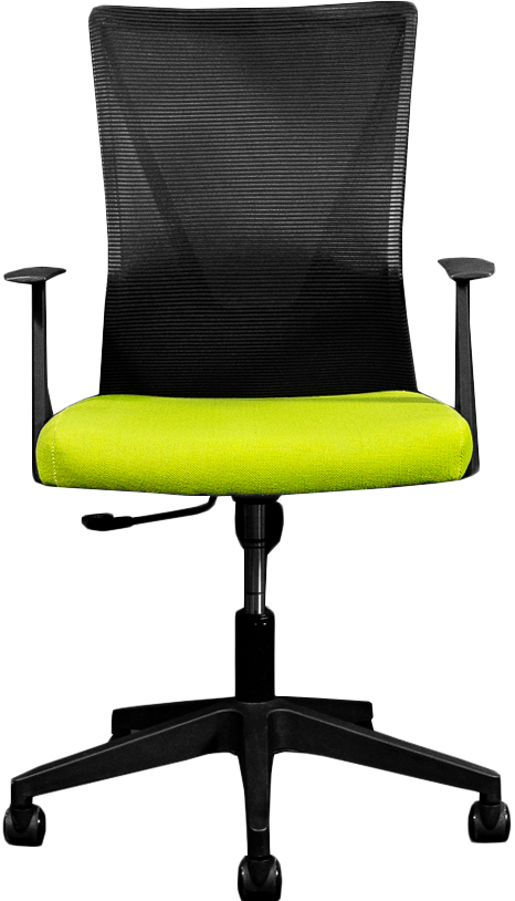 Silla Secretarial respaldo en malla con brazos.