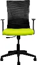 Silla Secretarial [HT-7068BEXGREEN] respaldo en malla con brazos.