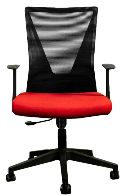 Silla Secretarial respaldo en malla con brazos.
