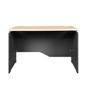 Escritorio de trabajo color maple con gris sin cajonera AJN Furniture™ Medidas: 120cm largo x 60cm ancho x 75cm alto