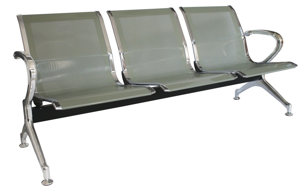 Banca de espera para 3 personas metálica