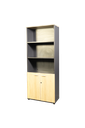Gabinete color maple con gris con 2 puertas madera AJN Furniture™ Medidas: 80cm largo x 40cm ancho x 200cm alto