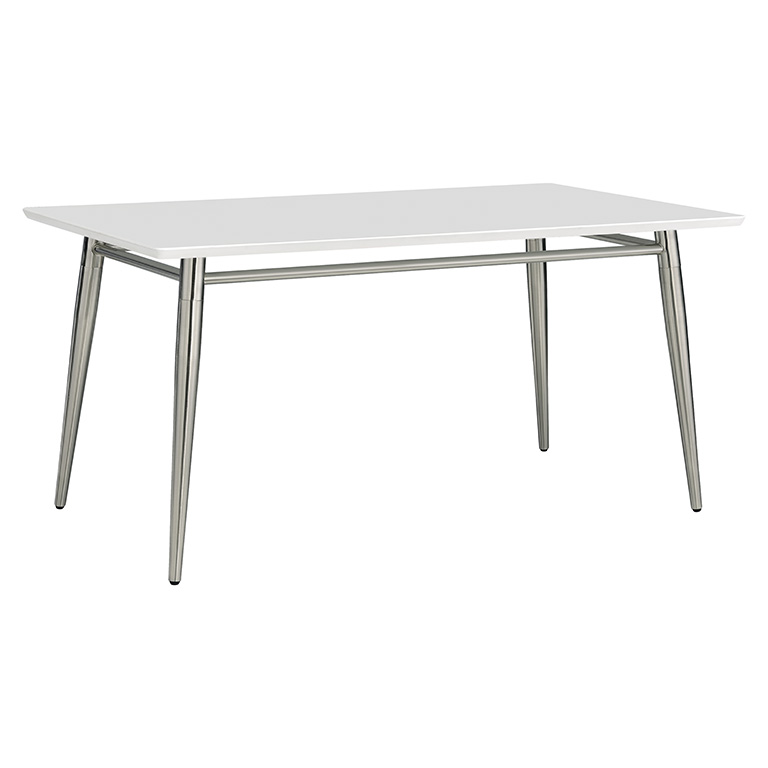Mesa de centro rectangular Brooklyn cubierta de melamina Color blanco medidas de 42”x24”x17”