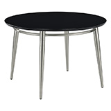Mesa de centro Circular Brooklyn cubierta de melamina color negro medidas de 30”x30”x16” 
