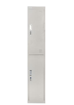 [CC-L-B2]Locker metalico de 2 puertas , 73" Alto x 17.7" profundidad x 15" ancho con ranuras de circulacion de aire ubicadas en la puerta con sistema de llave standard color crema linea AJN Furniture.